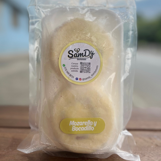 Arepas de buñuelo mozzarella/bocadillo - Paq X 4